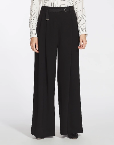 Lafayette 148 Finesse Crepe Cumberland Pant In Black