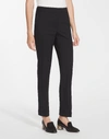 Lafayette 148 Italian Stretch Wool Cuffed Clinton Pant In Black