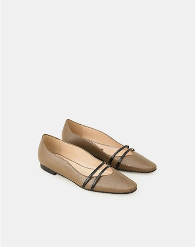 Lafayette 148 Fiana Flat In Shiitake