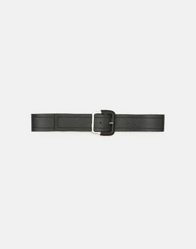 Lafayette 148 Square Buckle Leather Belt In Black