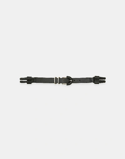 Lafayette 148 Braided Leather Belt In Black