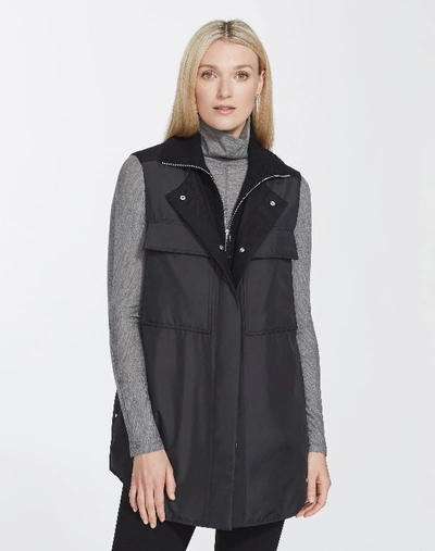 Lafayette 148 Plus-size Alpine Outerwear Willis Vest In Black
