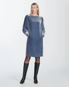 Lafayette 148 Classic Velvet Lura Dress In Peri