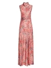ESCADA Printed Sleeveless Highneck Maxi Dress