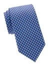 Ferragamo Golf Ball Silk Tie In Navy