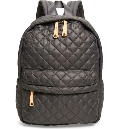 Mz Wallace City Backpack In Magnet Grey