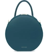 Mansur Gavriel Calfskin Leather Circle Crossbody Bag In Midnight Blue