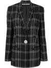 ALEXANDER WANG LOOSE-FIT PLAID BLAZER