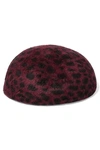 EUGENIA KIM COCO LEOPARD-PRINT RABBIT-HAIR BERET