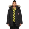 Canada Goose Expedition Black Fur-trimmed Arctic-tech Parka, Coat In Black Trim: Coyote Fur. Fill: 80% Down, 20% Feather.