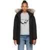 Canada Goose Rossclair Fusion Fit Genuine Coyote Fur Trim Down Parka In 61 Black