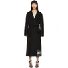OFF-WHITE OFF-WHITE BLACK TWO LAYER BELT COAT