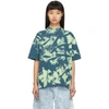 OFF-WHITE OFF-WHITE GREEN AND BLUE TIE-DYE T-SHIRT