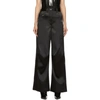 OFF-WHITE OFF-WHITE BLACK DUCHESSE OVERISZED TOMBOY TROUSERS