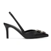 OFF-WHITE OFF-WHITE BLACK ARROWS SLINGBACK HEELS