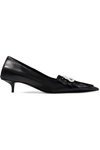 BALENCIAGA KNIFE LOGO-EMBELLISHED PATENT-LEATHER PUMPS