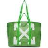 OFF-WHITE OFF-WHITE GREEN NEW COMMERCIAL TOTE