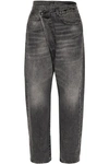 R13 Stonewashed Straight-leg Jeans In Black