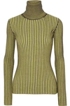 MCQ BY ALEXANDER MCQUEEN RIBBED COTTON TURTLENECK SWEATER