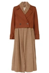 CHLOÉ LAYERED HOUNDSTOOTH WOOL TRENCH COAT