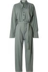 PALMER HARDING SOLO BELTED TWILL JUMPSUIT