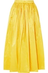 ADAM LIPPES SILK-TAFFETA MIDI SKIRT