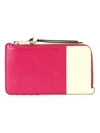 LOEWE leather color block zip-around wallet PINK