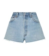 RE/DONE RE/DONE FRAYED HEM SHORTS,14823386