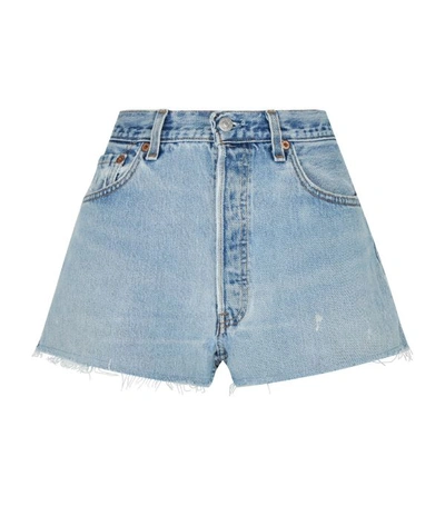 Re/done The  | Levi's “the Short” Upcycled Denim In Blue