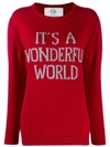 ALBERTA FERRETTI SLOGAN SWEATER