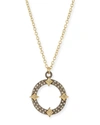 Armenta Women's Old World 18k Yellow Gold, Sterling Silver, & Diamond Open-disc Pendant Necklace In Yellow/black