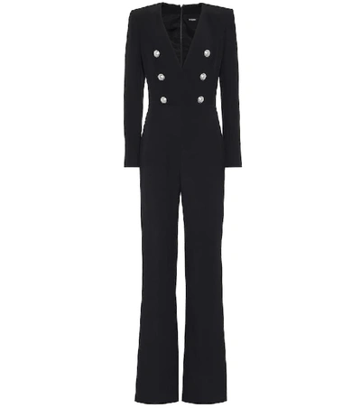 Balmain Double-breasted Jumpsuit In Black