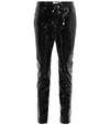 SAINT LAURENT PATENT-LEATHER SKINNY PANTS,P00407936