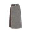 MONSE WOOL AND SILK-BLEND SKIRT,P00418230