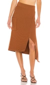 TIBI Merino Rib Sweater Origami Slit Skirt,TIBI-WQ52