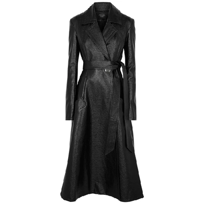 A.w.a.k.e. Trinity Black Patent Faux Leather Coat