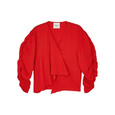 A.w.a.k.e. Red Puff-sleeve Top