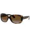Ray Ban Jackie Ohh 58mm Polarized Sunglasses In Light Havana/grey Gradient Brown Polar