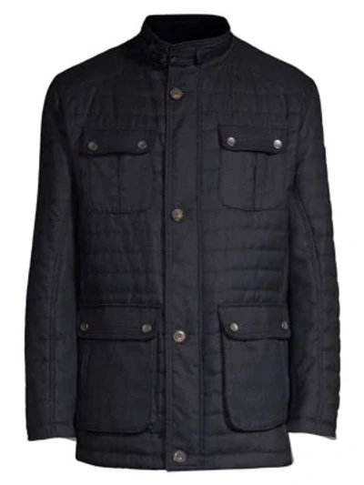 Bugatti Quilted Jacket In Navy