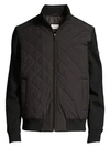 BUGATTI Quilted Mixed Media Bomber Jacket