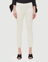 Lafayette 148 Italian Stretch Wool Full Length Stanton Pant In Ivory