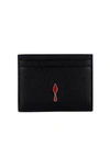 CHRISTIAN LOUBOUTIN BLACK/GOLD LEATHER WALLET,11063715