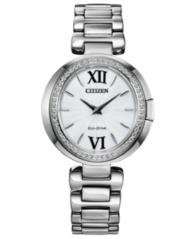 Citizen Eco-drive Women's Capella Stainless Steel Bracelet Watch 34mm In Silver