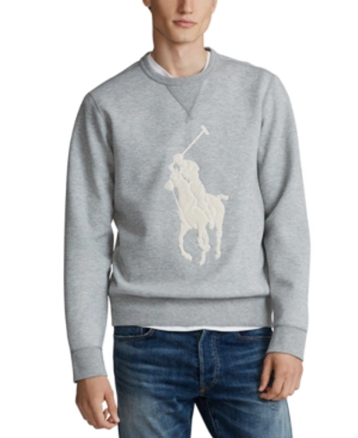 Polo Ralph Lauren Men's Double-knit Big Pony Crew Neck Sweatshirt In Andover Heather