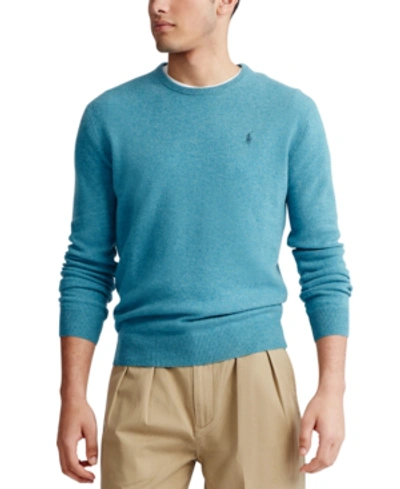 Polo Ralph Lauren Men's Cashmere Sweater In Jade Heather