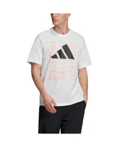 Adidas Originals Men's Tp Loose Fit Short Sleeved Graphic T-shirt In White