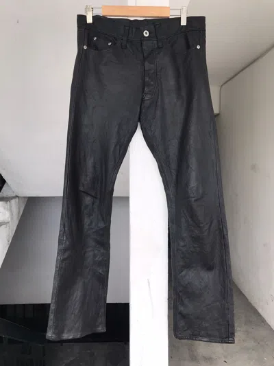 Pre-owned 20471120 2001  Leather Swirl Pants In Black