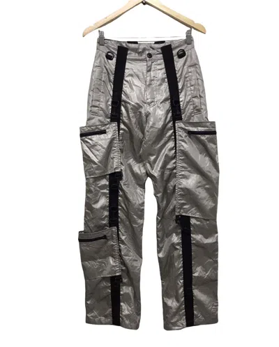 Pre-owned 20471120 Fotus Cyber Punk Japanese Street Multipocket Gas Mask Pants In Gray