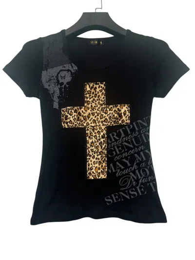 Pre-owned 20471120 Punk Design M.k.r Skull Cross Leopard Mother May My Hearts