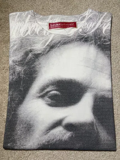 Pre-owned 20471120 X Beauty Beast 2000 Beauty:beast Nobody's Perfect Man Face Tee 90's Script